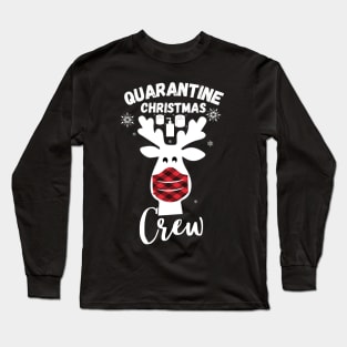 Quarantine Christmas Crew, Matching Family Christmas Shirt, Quarantine Crew, Christmas Pajama Shirts Quarantine Christmas 2020, Quarantined with my snowmies, Reindeer Family Christmas Shirts Long Sleeve T-Shirt